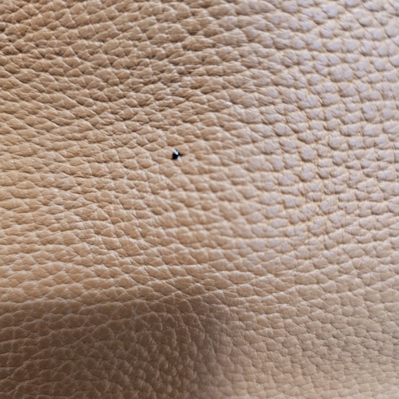 Dooney & Bourke Pebble Grain Leather Domed Satchel Tan Caramel Purse Handbag - Picture 5 of 16